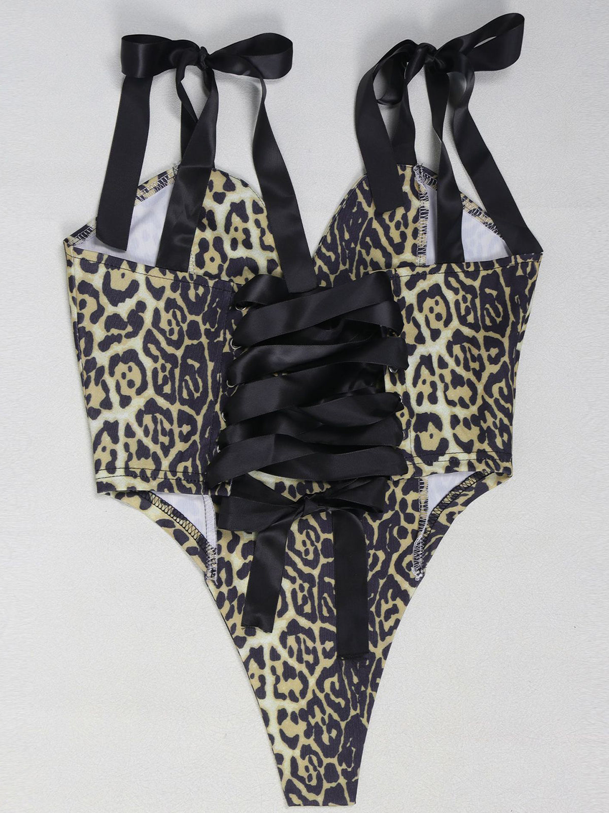 Leopard Lace-Up Cargo Pants Set