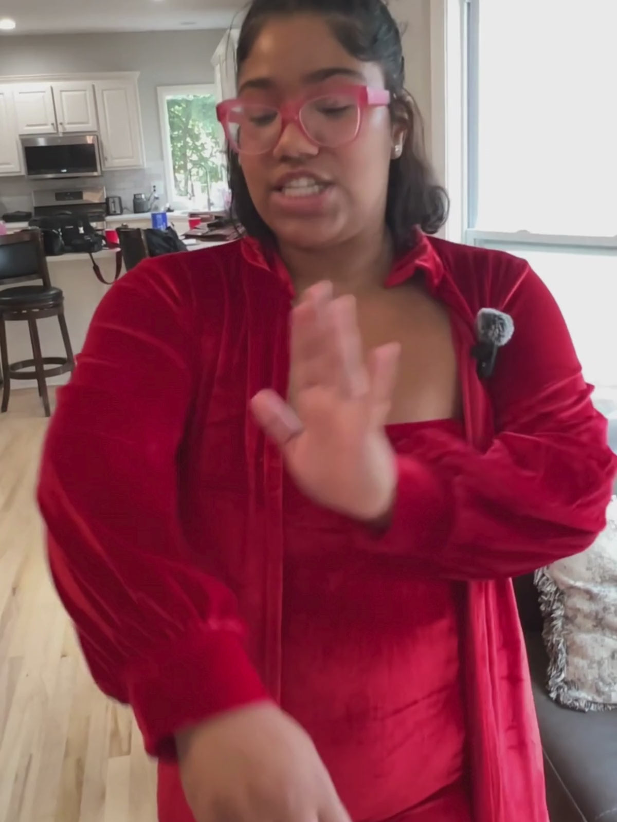 Two-Piece Velvet Cardigan & Tube Jumpsuit