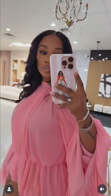 Ruffle Lantern Sleeve Top Shorts Set