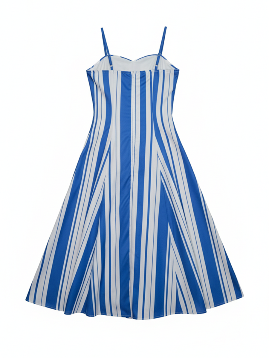 Gestreiftes Spaghettiträgerkleid
