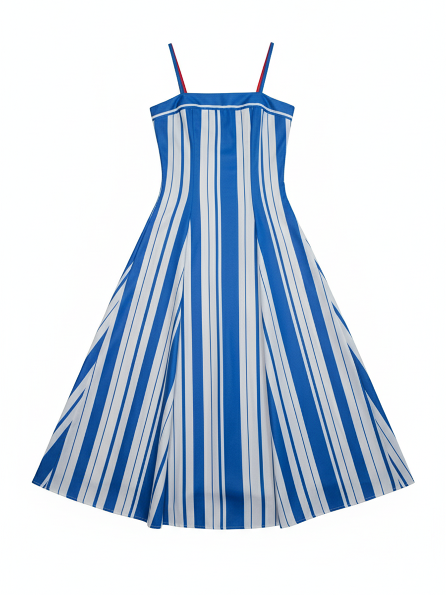 Gestreiftes Spaghettiträgerkleid