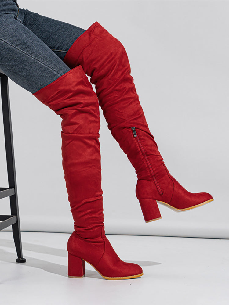 Suede Over-the-Knee Boots