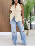 Halter Backless Utility Vest Top