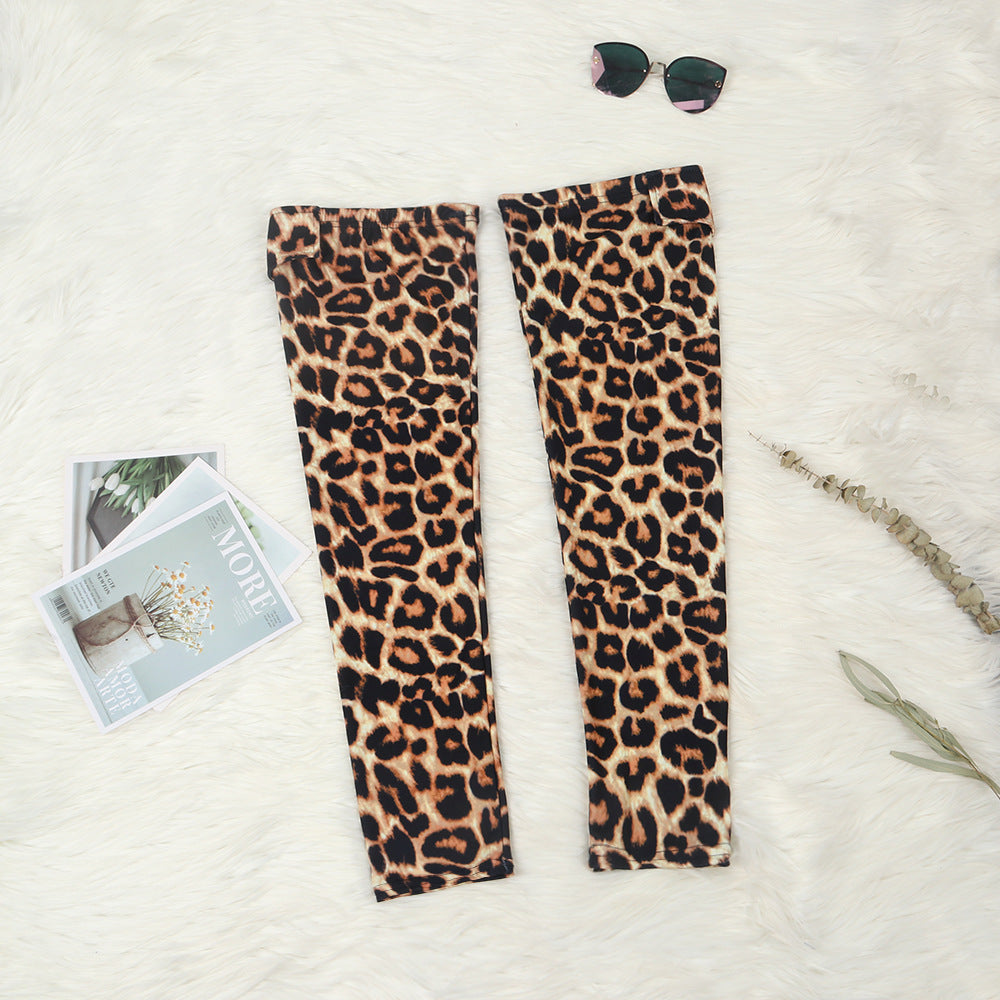 Two Piece Print Jacket High Footless Stockings Set