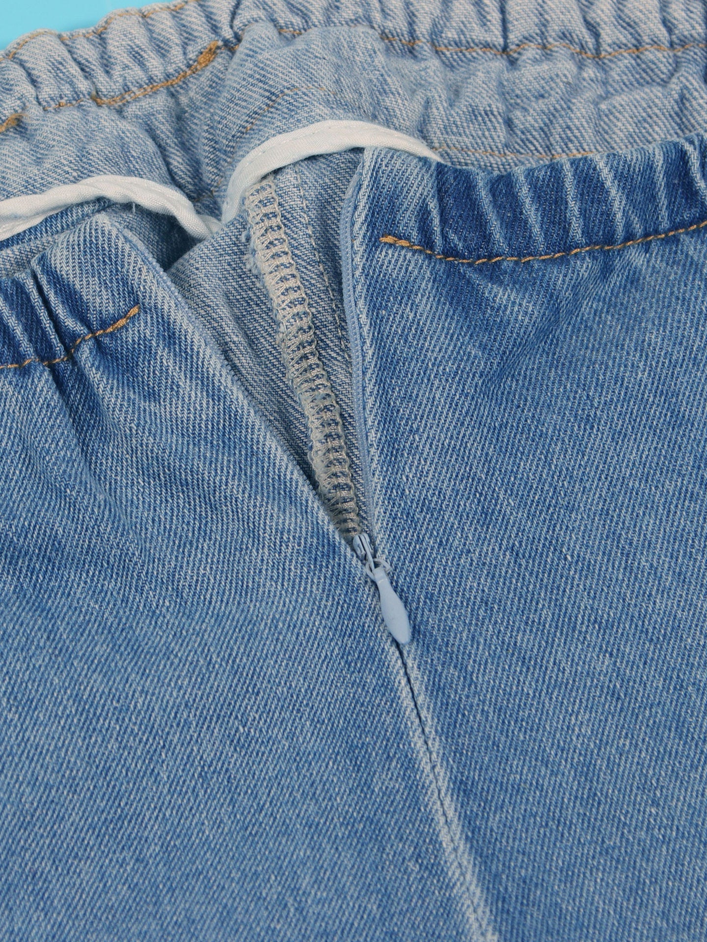 Multiple Pockets Denim Utility Jumpsuit