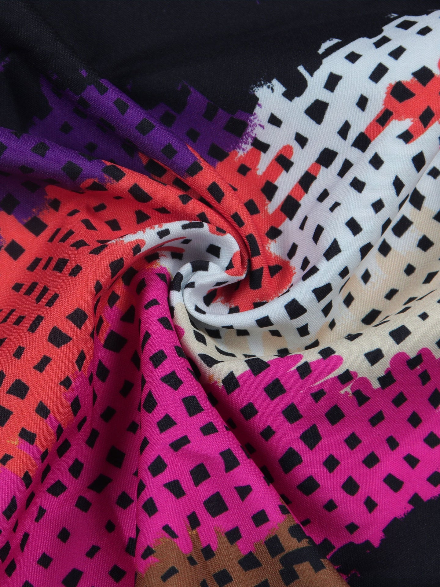 Print Zipper Wide Leg Jumpsuit